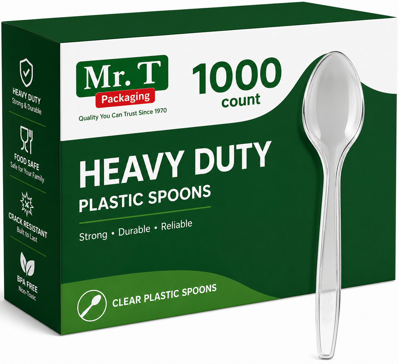 HVY DUTY SPOON WRAPPED 5G, 1000CT