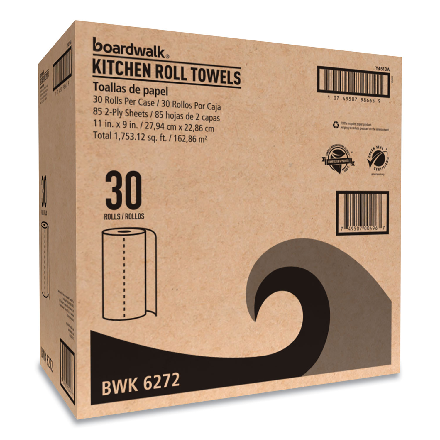 KITCHEN ROLL TOWELS 85PCS 2PLY 30 ROLLS