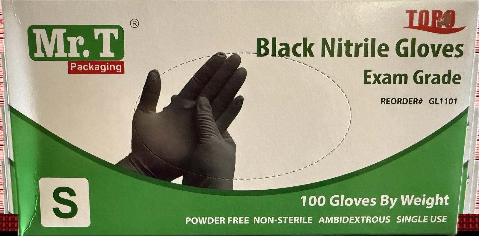 SMALL NITRILE GLOVES 10/100 BLACK