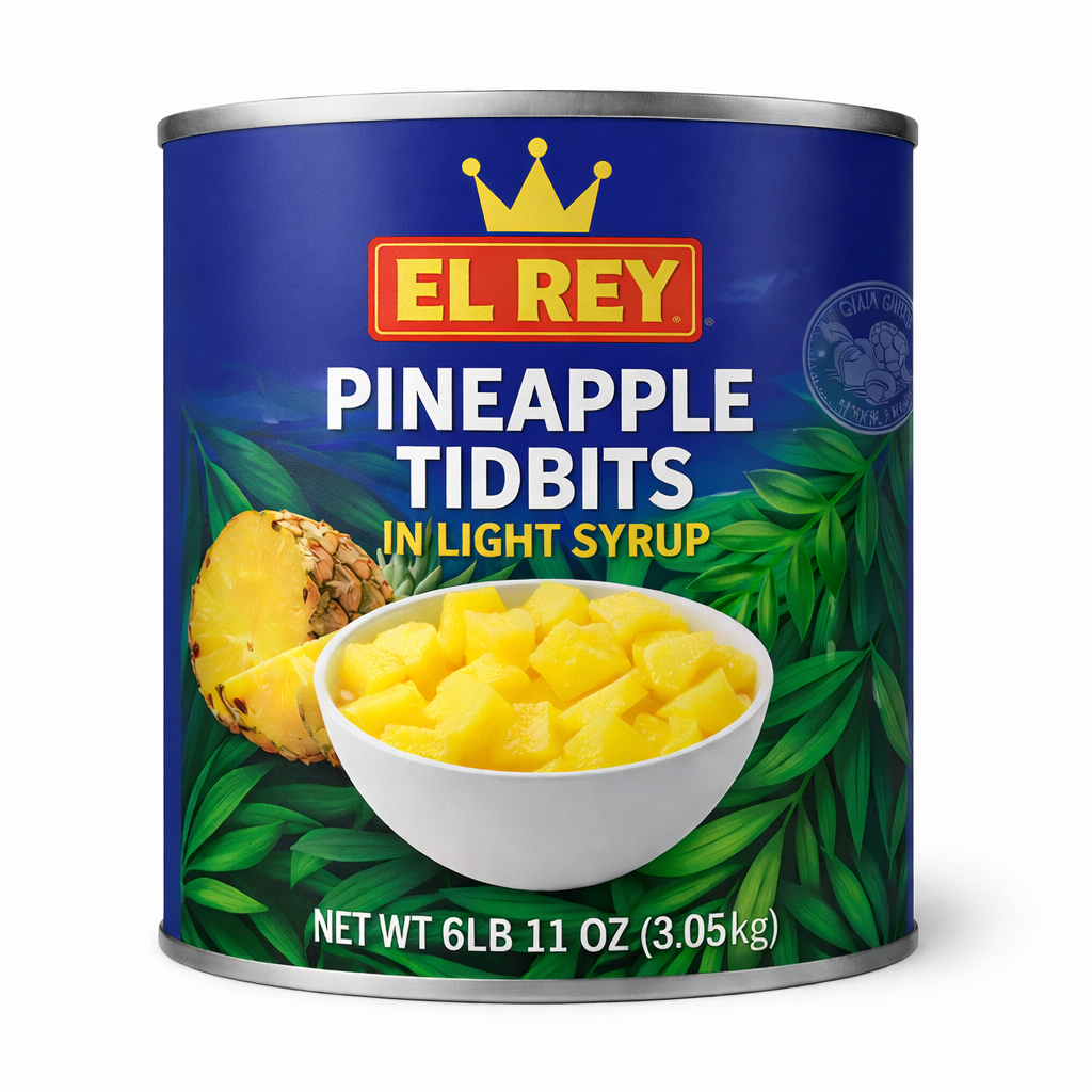 PINEAPPLE TIDBITS IN LIGHT SYRUP
