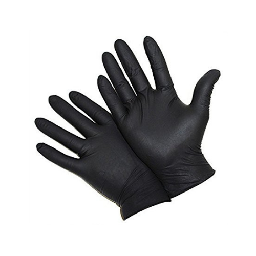 MEDIUM NITRILE GLOVES 10/100 BLACK