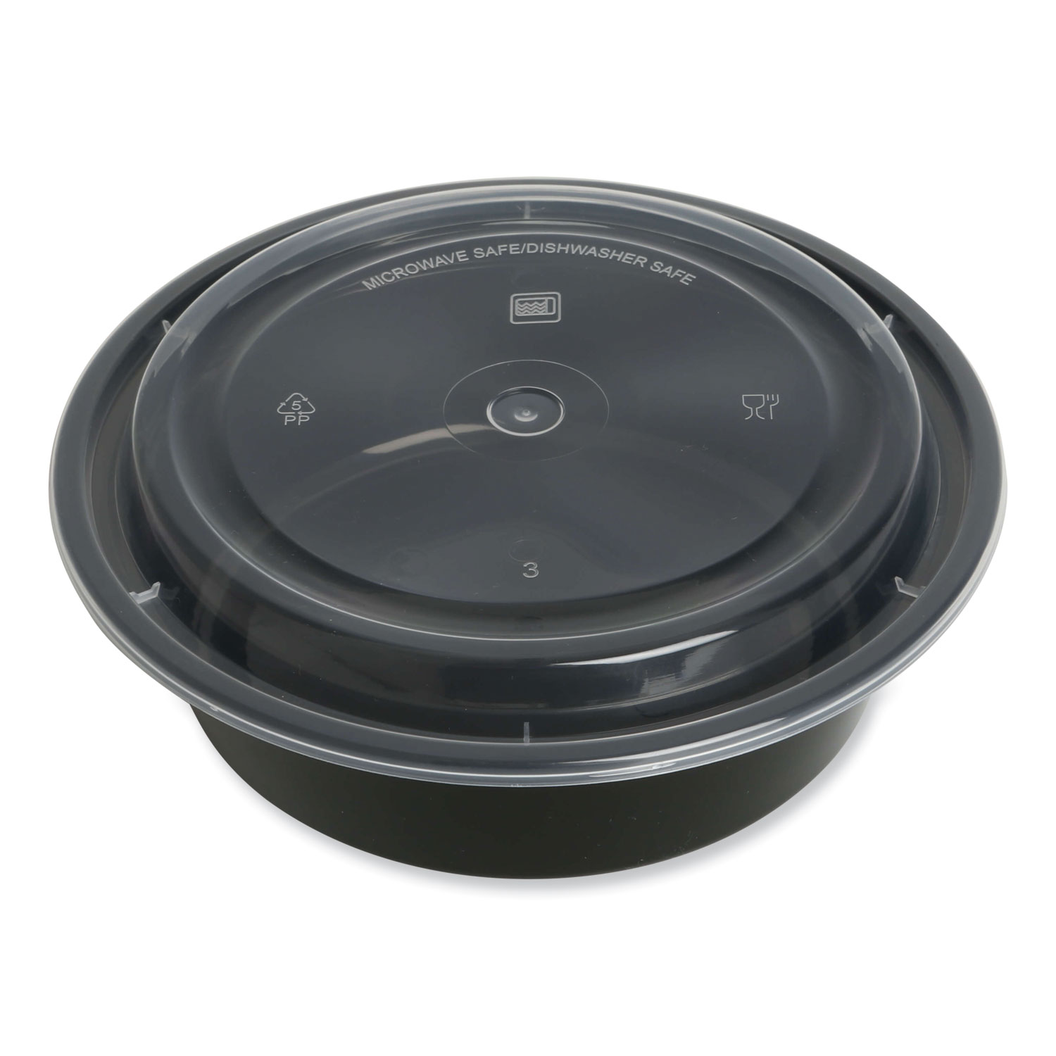 BLACK BOTTOM CLR TOP ROUND 32OZ 150CT
