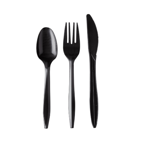 CUTLERY KIT K,F,S,S,P,N 250 CT BLK HD