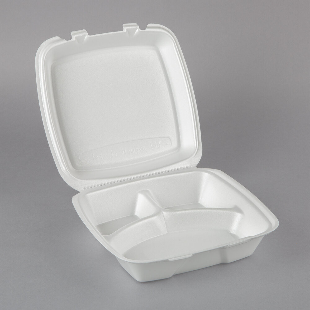 Dart Hinged Foam Containers