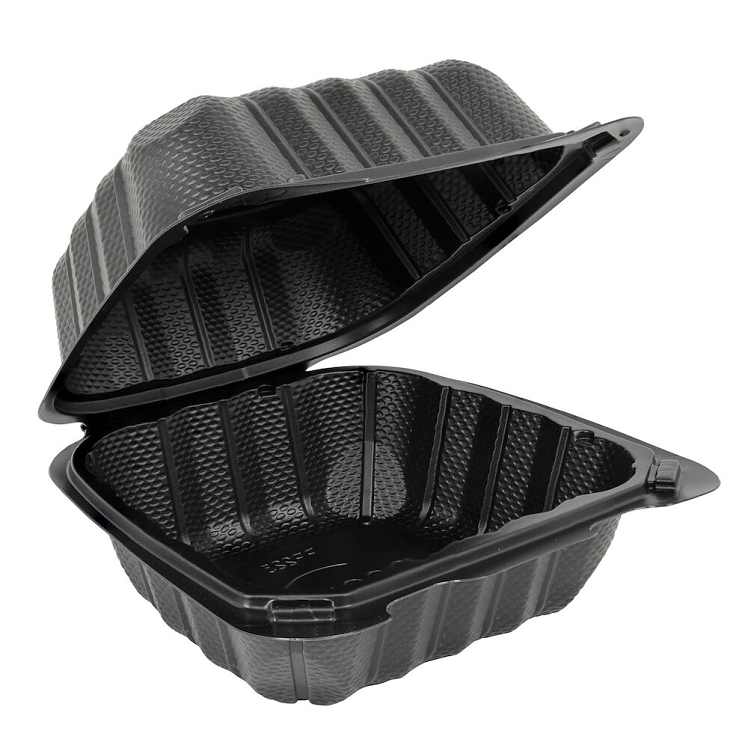 BLACK HINGED MIN CONT 6X6 250CT